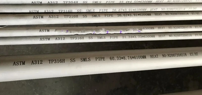ASTM A312 TP316H seamless stainless steel pipes ASTM A312 TP316H seamless stainless steel pipes